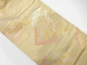 色紙散らしに鶴模様織り出し 袋帯